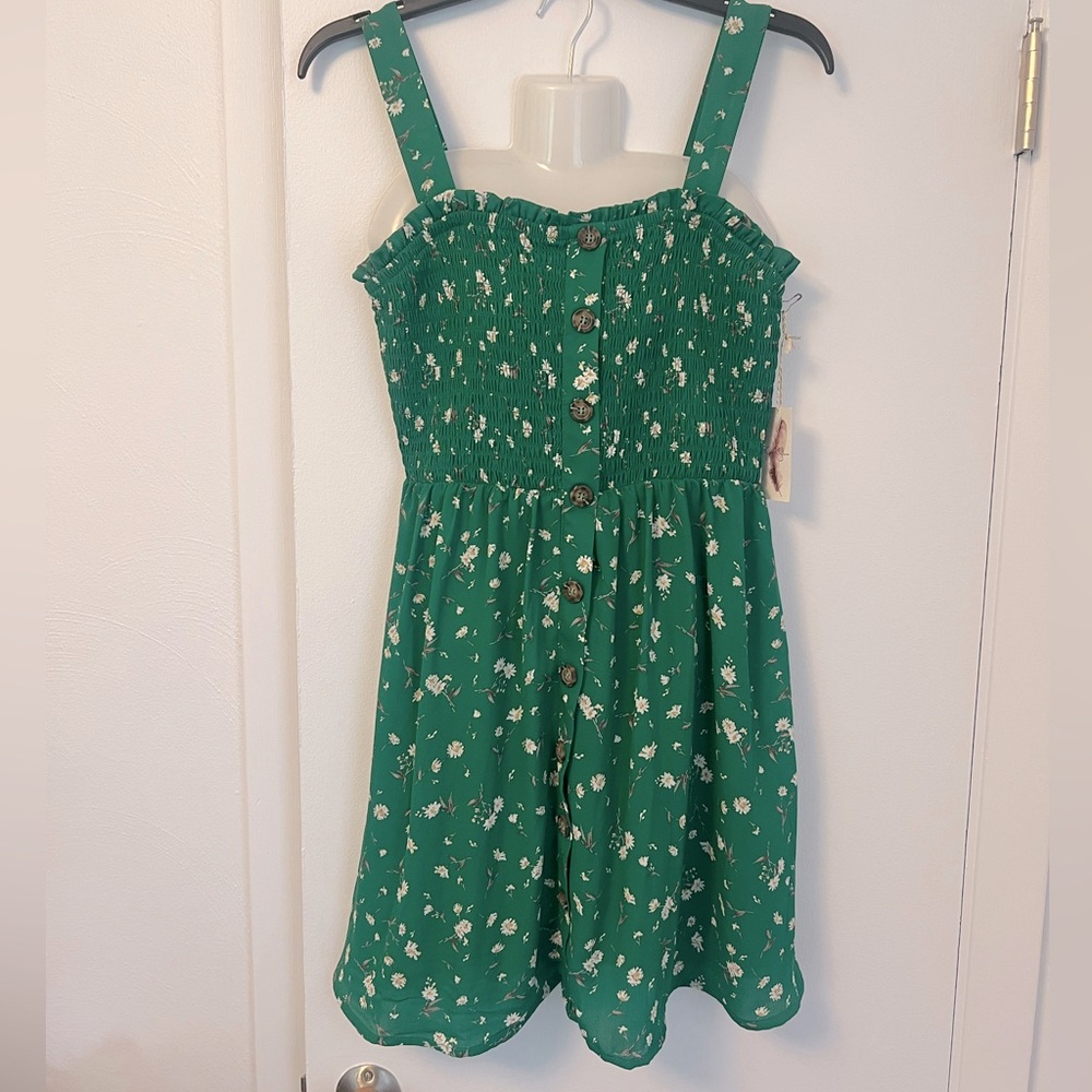 Green Floral womans dress